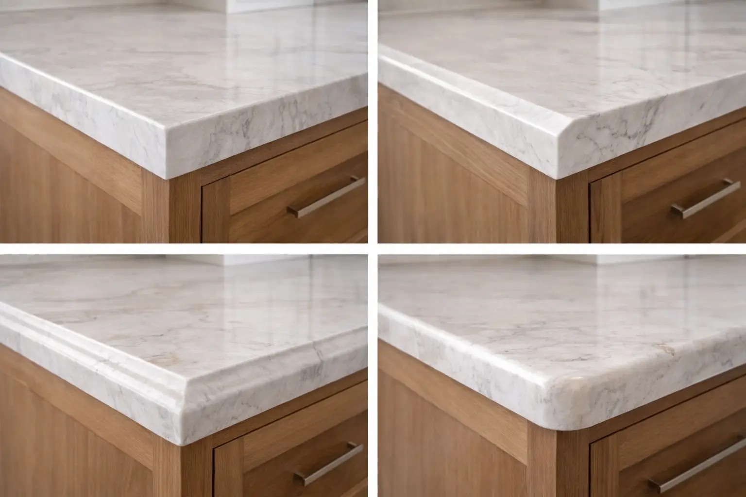 פרופיל השפה (Edge Profile) משנה את מראה המשטח לחלוטין. מדריך מלא ל-8 סוגי שפות: מחירים, עמידות והתאמה לסגנון.