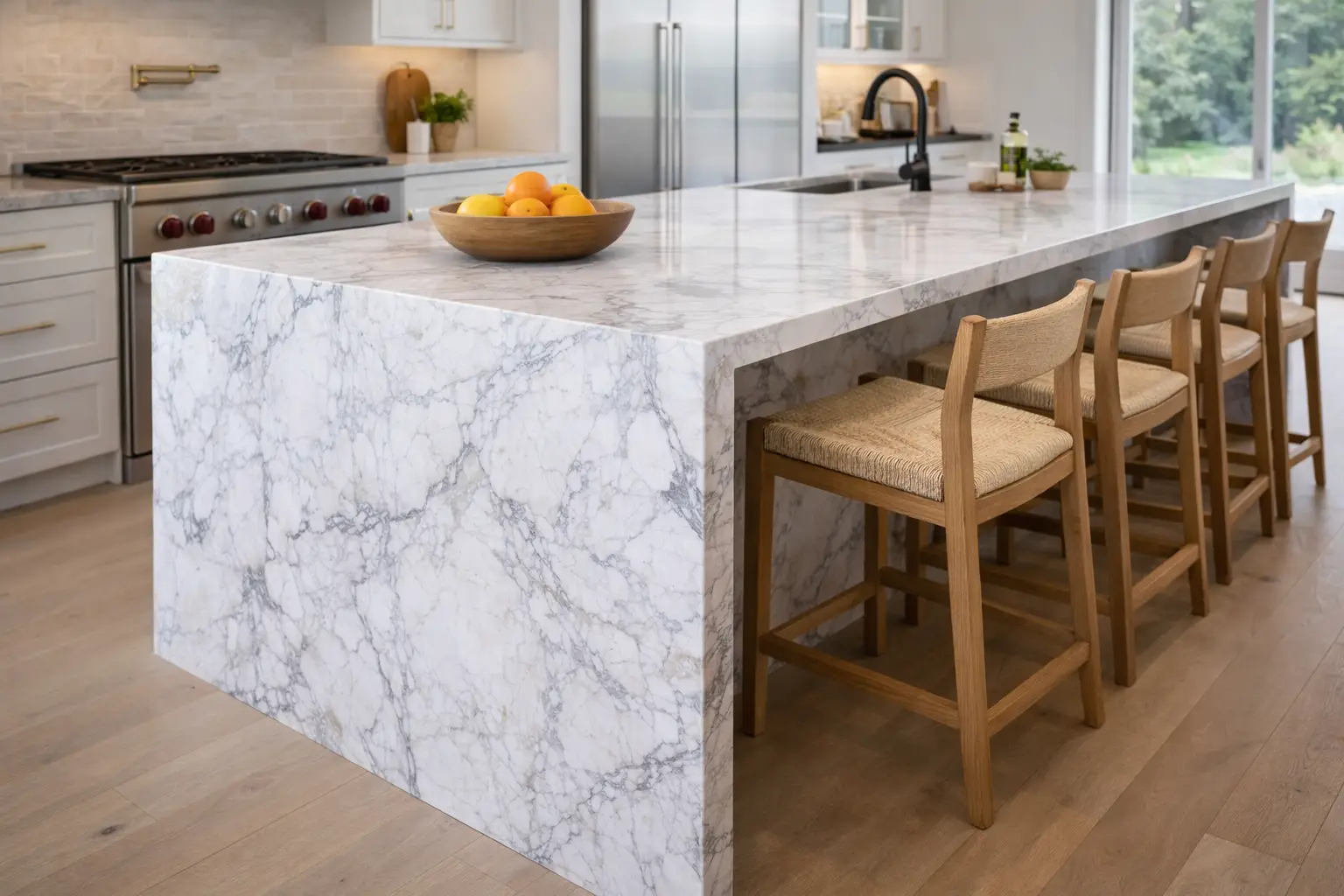 מדריך מלא: טכניקות, מחירים, מתי שווה ומתי עדיף לוותר על שפת מפל (Waterfall Edge) הופכת אי מטבח ליצירת אמנות.